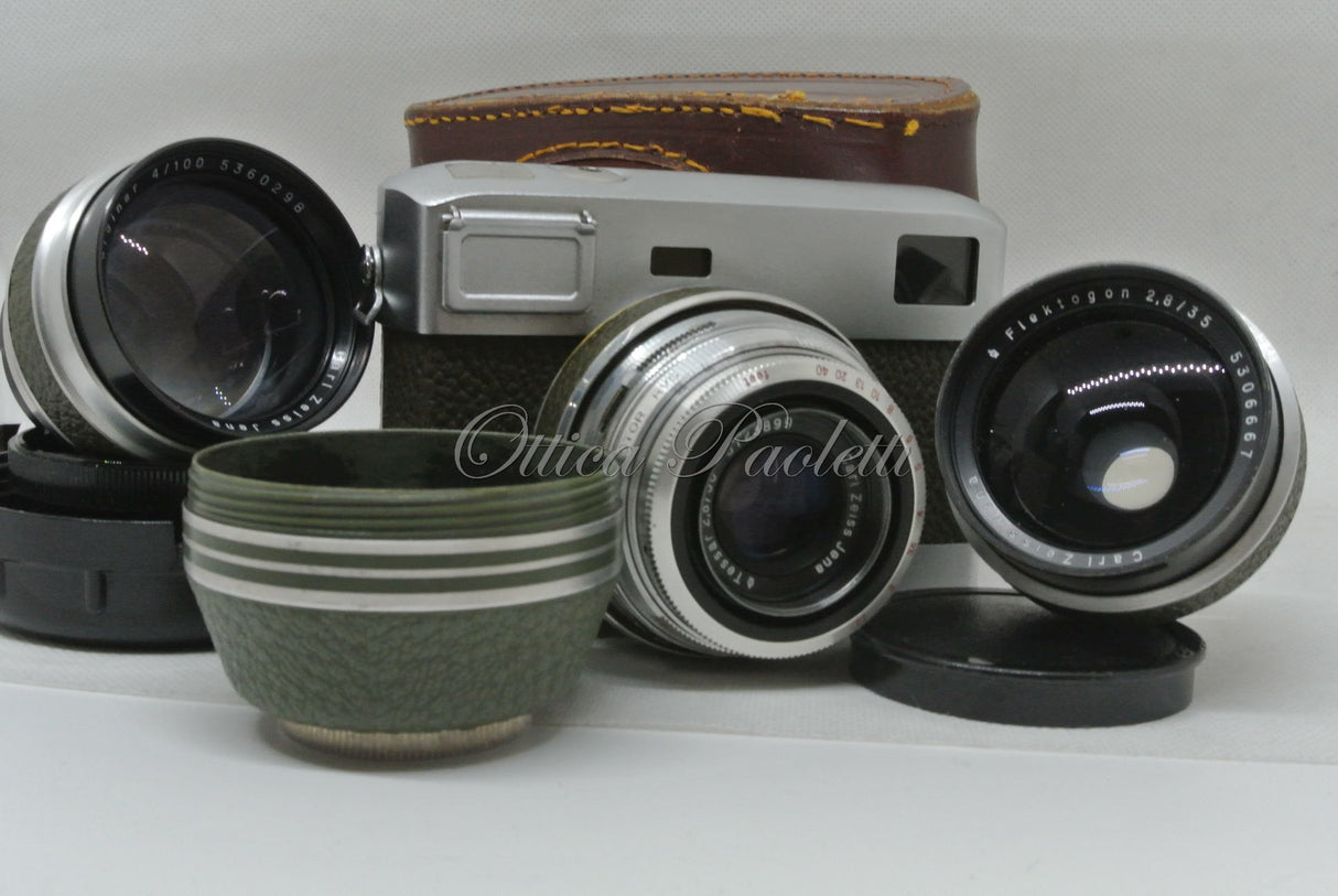 Werra Werra V XM Carl Zeiss Jena Tessar 2.8/50 ;  Carl Zeiss Jena Cardinar 4/100 ; Carl Zeiss Jena Flektogon 2.8/35