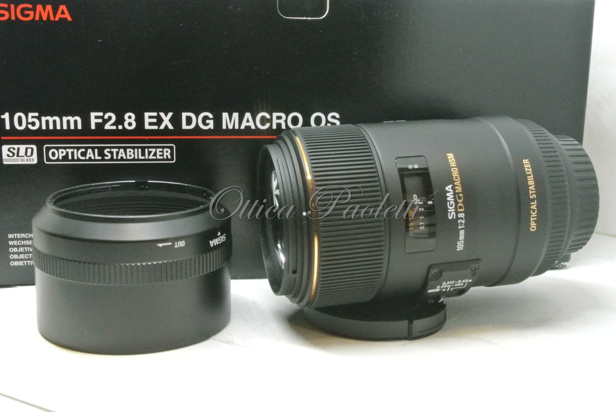 Sigma per Canon 105 mm 1:2.8 EX  DG Macro HSM Usato